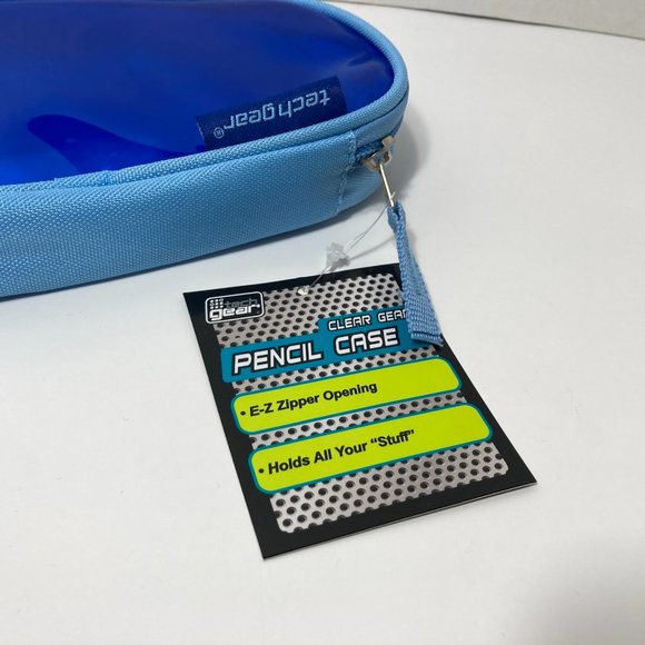 5 Blue Makeup Bag Pencil Case Zipper Organizer - Picture 5 of 10